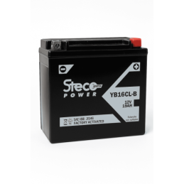 Batteries demarrage 12V, 19Ah, 256A EN, dim. 175x100x175 mm, borne positive a droite, Standard, acide/plomb, STECO POWER