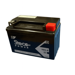 Batteries demarrage 12V, 4Ah, 45A EN, dim. 120x70x93 mm, borne positive a droite, Standard, acide/plomb, STECO POWER