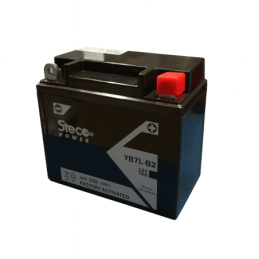 Batteries demarrage 12V, 7Ah, 105A EN, dim. 137x76x134 mm, borne positive a droite, Standard, acide/plomb, STECO POWER