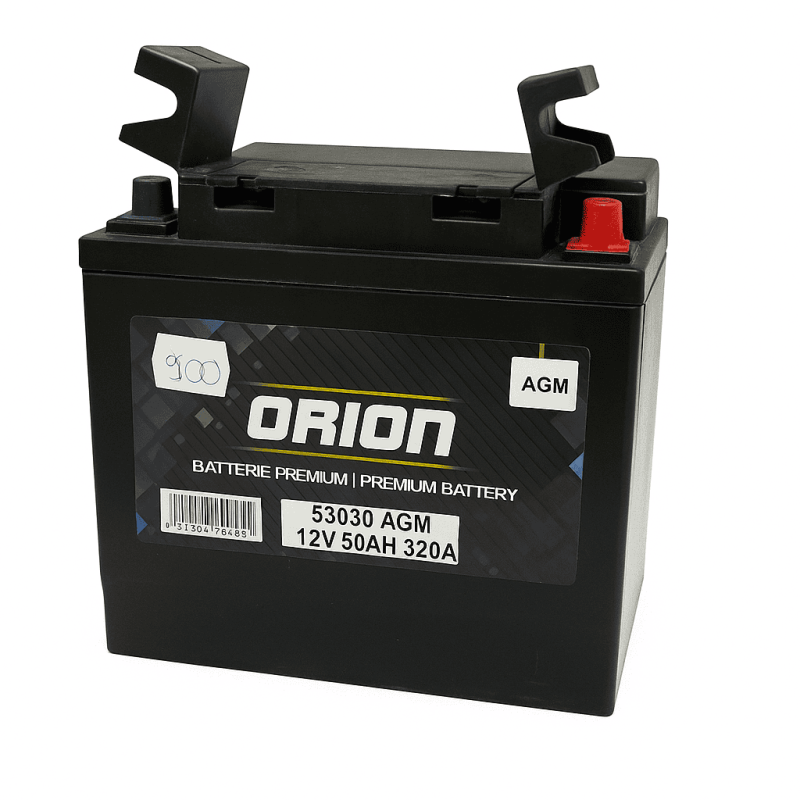 Batteries demarrage 12V, 28Ah, 280A EN, dim. 185x126x170 mm, borne positive a droite, Standard, acide/plomb, ORION