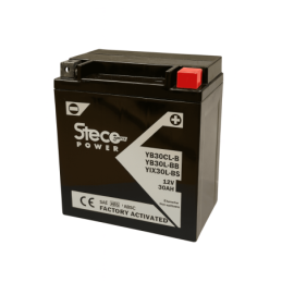 Batteries demarrage 12V, 30Ah, 320A EN, dim. 168x132x192 mm, borne positive a droite, Standard, acide/plomb, STECO POWER