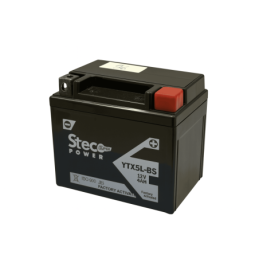 Batteries demarrage 12V, 4Ah, 80A EN, dim. 114x71x106 mm, borne positive a droite, AGM, acide/plomb, STECO POWER