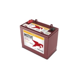 Batteries alimentation 12V, 130Ah, dim. 329x179x278 mm, borne positive a droite, AGM, acide/plomb, TROJAN
