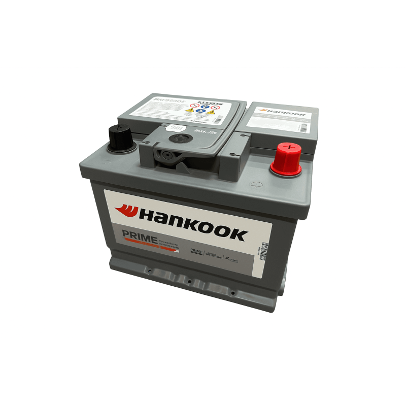 Batteries demarrage 12V, 52Ah, 520A EN, dim. 207x175x175 mm, borne positive a droite, Standard, acide/plomb, HANKOOK