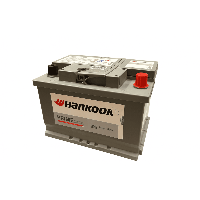 Batteries demarrage 12V, 61Ah, 600A EN, dim. 242x175x175 mm, borne positive a droite, Standard, acide/plomb, HANKOOK