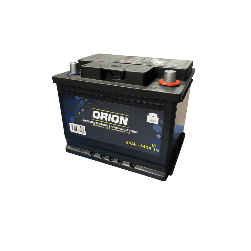 Batteries demarrage 12V, 66Ah, 650A EN, dim. 242x175x190 mm, borne positive a droite, Standard, acide/plomb, ORION