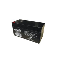 Batteries alimentation 12V, 1Ah, dim. 98x43x53 mm, borne positive a droite, AGM VRLA, acide/plomb, DYNO EUROPE