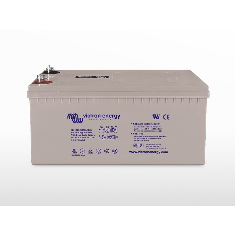 Batteries alimentation 12V, 265Ah, dim. 550x300x300 mm, borne positive a droite, gel, acide/plomb gel, VICTRON ENERGY