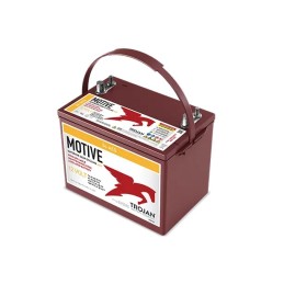 Batteries alimentation 12V, 76Ah, dim. 274x174x219 mm, borne positive a droite, AGM, acide/plomb, TROJAN
