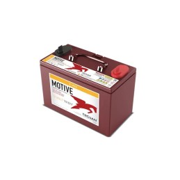 Batteries alimentation 12V, 104Ah, dim. 341x173x233 mm, borne positive a droite, AGM, acide/plomb, TROJAN