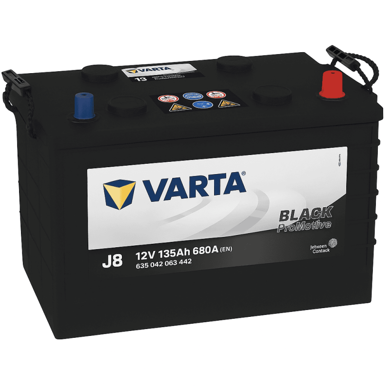 Batteries demarrage 12V, 135Ah, 680A EN, dim. 360x253x240 mm, borne positive a droite, Standard, acide/plomb, VARTA