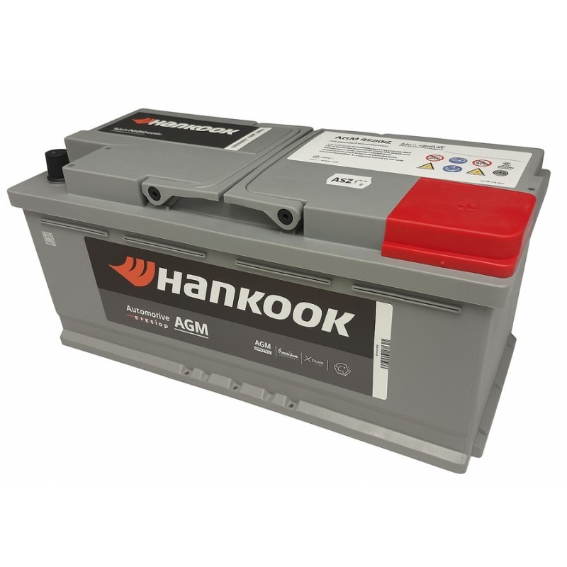 Batteries demarrage 12V, 105Ah, 950A EN, dim. 393x175x190 mm, borne positive a droite, AGM, acide/plomb, ORION