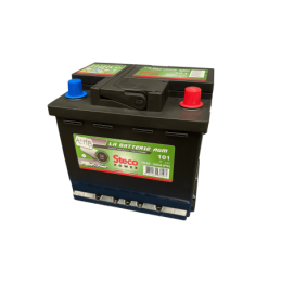 Batteries demarrage 12V, 55Ah, 550A EN, dim. 207x175x190 mm, borne positive a droite, AGM, acide/plomb, STECO POWER