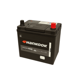 Batteries auxiliaire 12V, 35Ah, 340A EN, dim. 197x129x227 mm, borne positive a droite, AGM, acide/plomb, HANKOOK