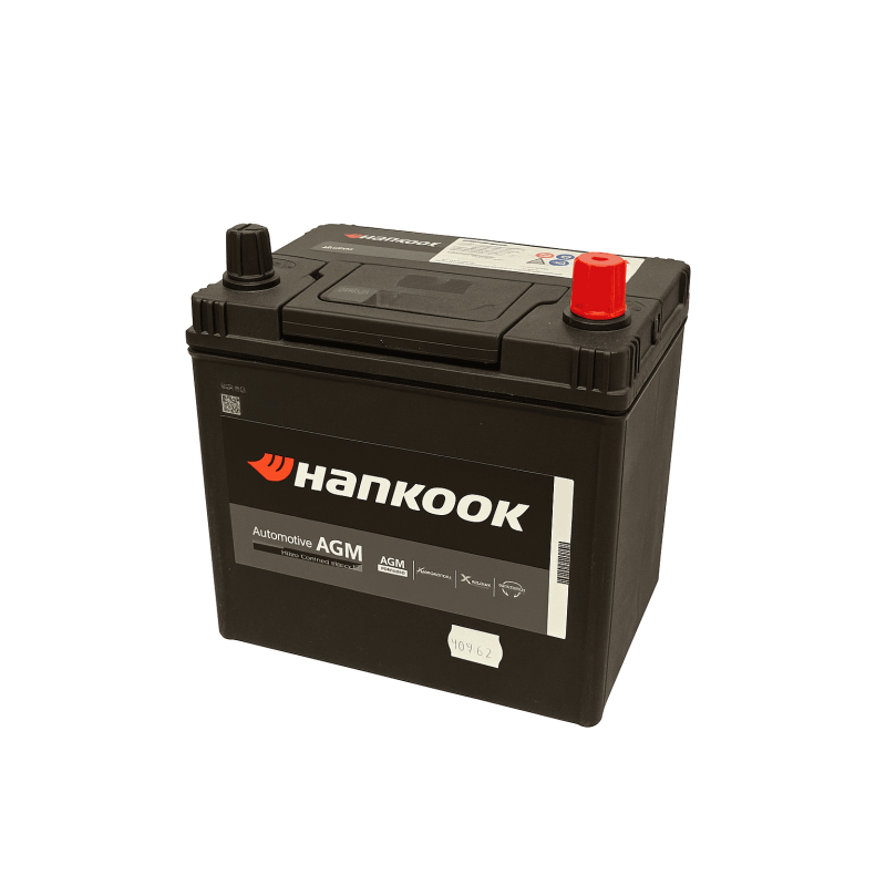 Batteries auxiliaire 12V, 35Ah, 340A EN, dim. 197x129x227 mm, borne positive a droite, AGM, acide/plomb, HANKOOK