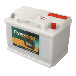 Batteries alimentation 12V, 75Ah, dim. 275x175x190 mm, borne positive a droite, Standard, acide/plomb, DYNO EUROPE