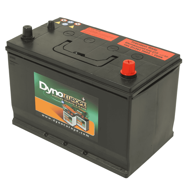 Batteries traction 12V, 120Ah, dim. 304x175x220 mm, borne positive a droite, acide/plomb, DYNO EUROPE