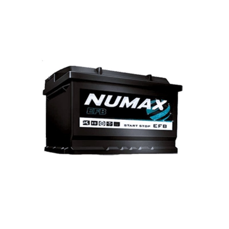 Batteries demarrage 12V, 180Ah, 1100A EN, dim. 513x189x223 mm, borne positive a droite, EFB, acide/plomb, NUMAX