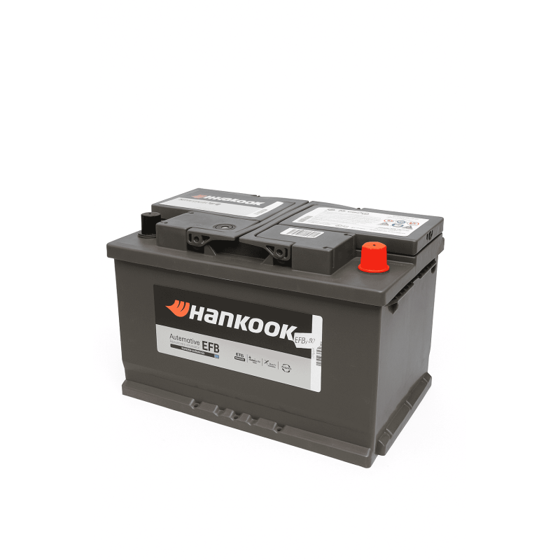 Batteries demarrage 12V, 80Ah, 800A EN, dim. 310x175x190 mm, borne positive a droite, EFB, acide/plomb, HANKOOK
