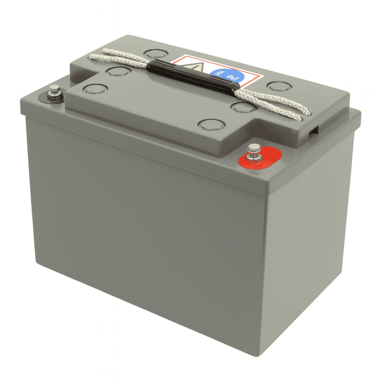 Batteries alimentation 12V, 75Ah, dim. 279x175x190 mm, borne positive a droite, gel, acide/plomb gel, DYNO EUROPE