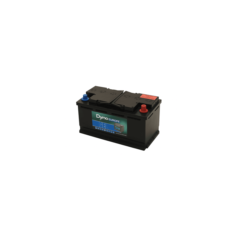 Batteries alimentation 12V, 73Ah, dim. 353x175x190 mm, borne positive a droite, gel, acide/plomb gel, DYNO EUROPE