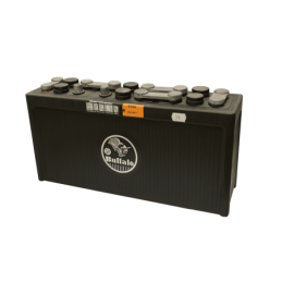 Batteries demarrage 12V, 70Ah, 510A EN, dim. 490x100x226 mm, borne positive a gauche, pack acide, acide/plomb, BUFFALO