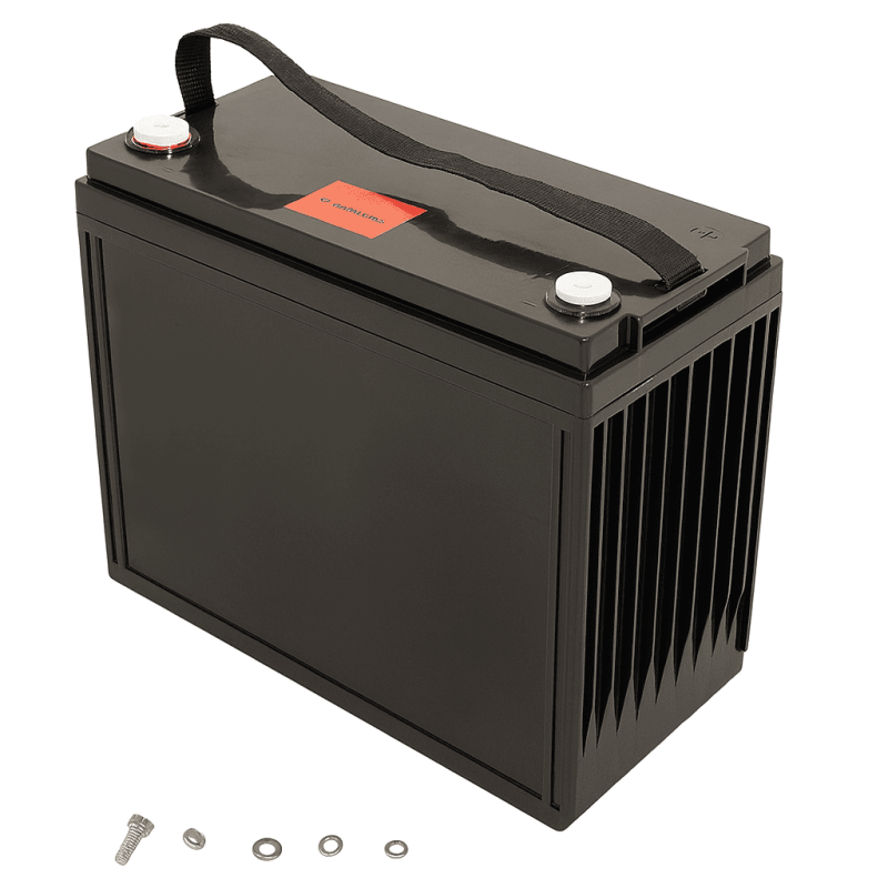 Batteries alimentation 12V, 166Ah, dim. 336x172x279 mm, borne positive a gauche, AGM VRLA, acide/plomb, DYNO EUROPE