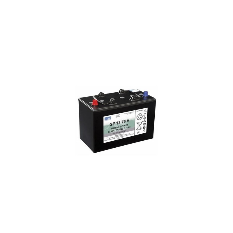 Batteries alimentation 12V, 88Ah, dim. 330x171x236 mm, borne positive a gauche, gel VRLA, acide/plomb gel, SONNENSCHEIN