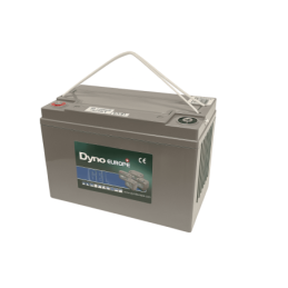 Batteries alimentation 12V, 123Ah, dim. 330x172x214 mm, borne positive a gauche, gel, acide/plomb gel, DYNO EUROPE