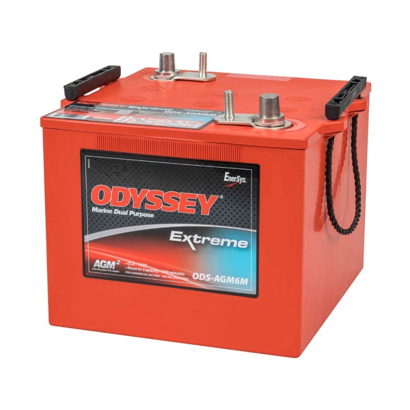 Batteries demarrage 12V, 126Ah, 1225A EN, dim. 286x265x227 mm, bornes en diagonale, AGM, acide/plomb, ODYSSEY