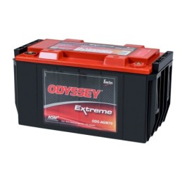 Batteries demarrage 12V, 68Ah, 810A EN, dim. 330x168x168 mm, borne positive a droite, AGM, acide/plomb, ODYSSEY