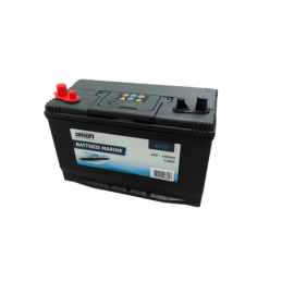 Batteries alimentation 12V, 100Ah, dim. 302x172x220 mm, borne positive a gauche, marine, acide/plomb, ORION