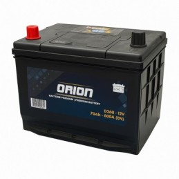 Batteries demarrage 12V, 70Ah, 630A EN, dim. 261x175x220 mm, borne positive a gauche, Standard, acide/plomb, ORION