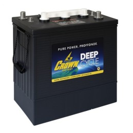 Batteries alimentation 6V, 305Ah, dim. 310x183x359 mm, bornes en diagonale, Standard, acide/plomb, CROWN