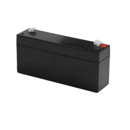 Batteries alimentation 6V, 4Ah, dim. 134x34x60 mm, borne positive a gauche, AGM VRLA, acide/plomb, DYNO EUROPE