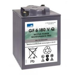 Batteries alimentation 6V, 200Ah, dim. 246x192x275 mm, bornes en diagonale, gel VRLA, acide/plomb gel, SONNENSCHEIN