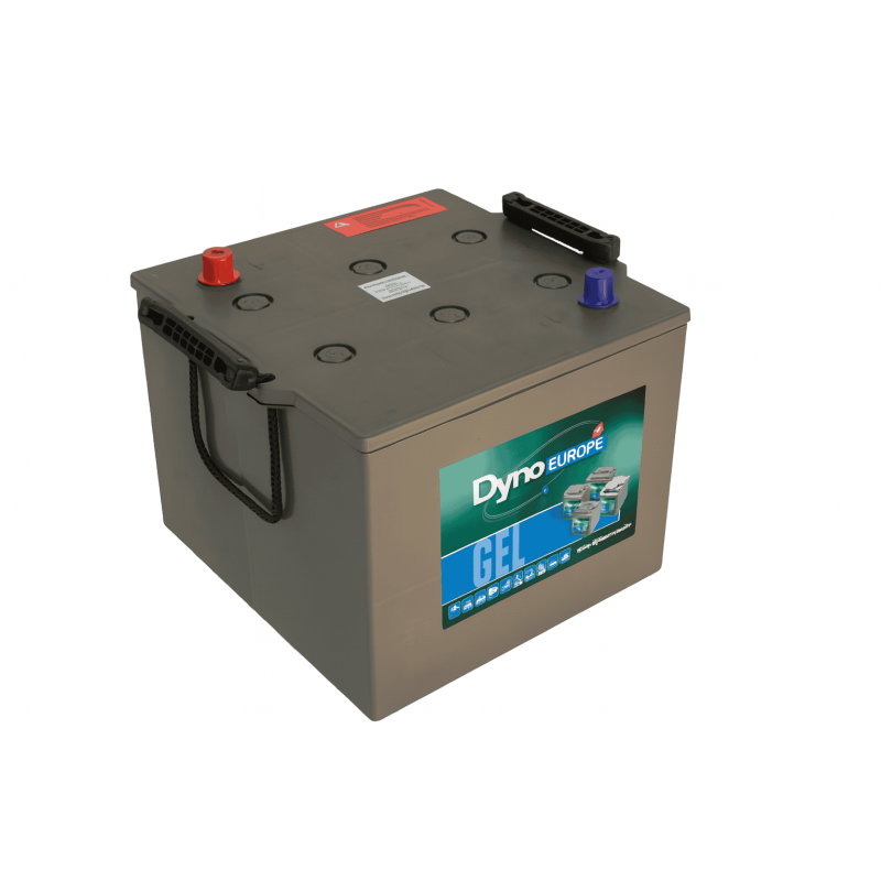 Batteries alimentation 12V, 110Ah, dim. 286x270x270 mm, bornes en diagonale, gel, acide/plomb gel, DYNO EUROPE