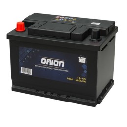 Batteries demarrage 12V, 70Ah, 640A EN, dim. 278x175x190 mm, borne positive a gauche, Standard, acide/plomb, ORION