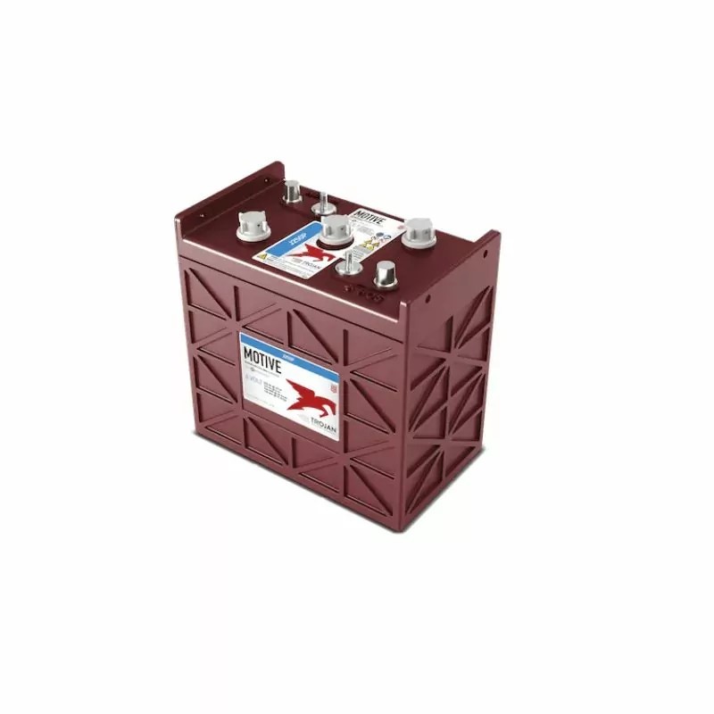 Batteries alimentation 6V, 250Ah, dim. 296x176x293 mm, bornes en diagonale, Standard, acide/plomb, TROJAN