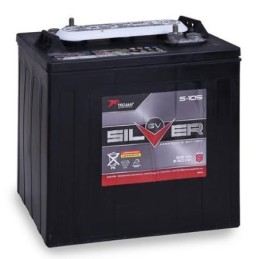 Batteries alimentation 6V, 215Ah, dim. 262x181x281 mm, bornes en diagonale, Standard, acide/plomb, TROJAN