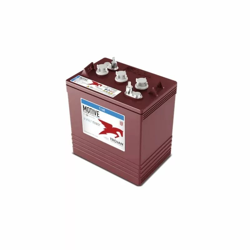Batteries alimentation 6V, 260Ah, dim. 262x181x292 mm, bornes en diagonale, avec entretien, acide/plomb, TROJAN