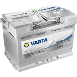 Batteries alimentation 12V, 70Ah, dim. 278x175x190 mm, borne positive a droite, AGM, acide/plomb, VARTA