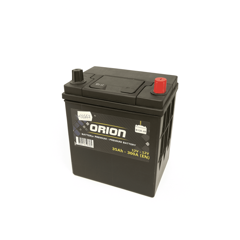 Batteries demarrage 12V, 35Ah, 300A EN, dim. 187x128x224 mm, borne positive a droite, Standard, acide/plomb, ORION