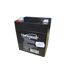 Batteries alimentation 12V, 5Ah, dim. 90x70x106 mm, borne positive a gauche, AGM VRLA, acide/plomb, DYNO EUROPE
