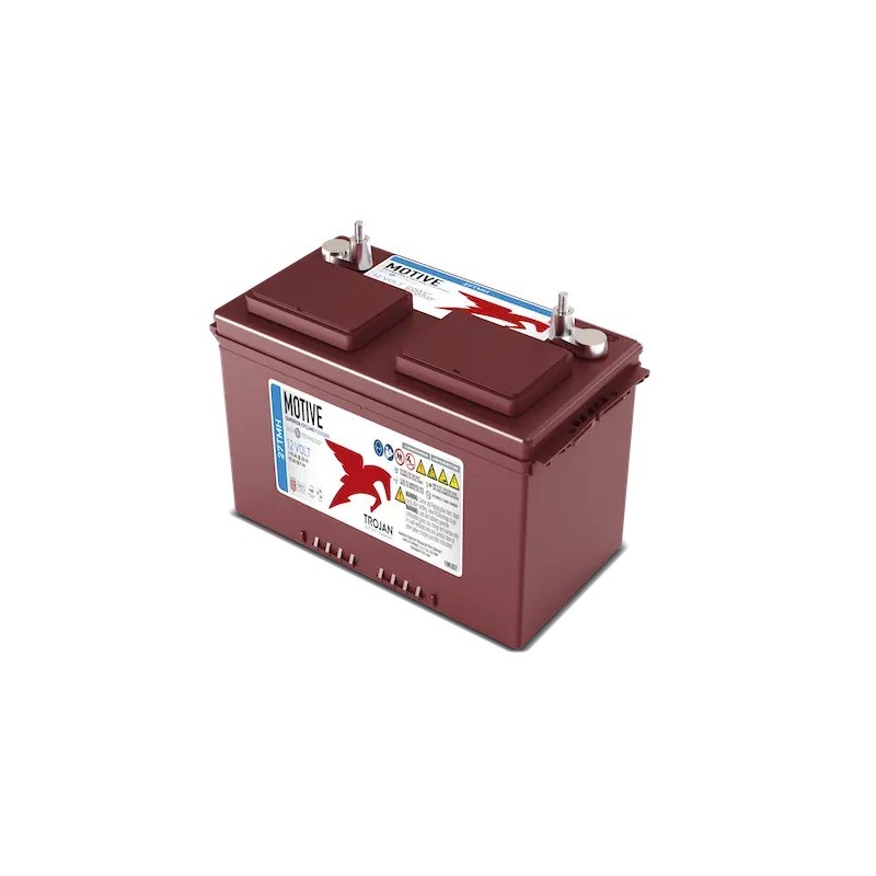 Batteries alimentation 12V, 115Ah, dim. 326x168x235 mm, borne positive a gauche, Standard, acide/plomb, TROJAN
