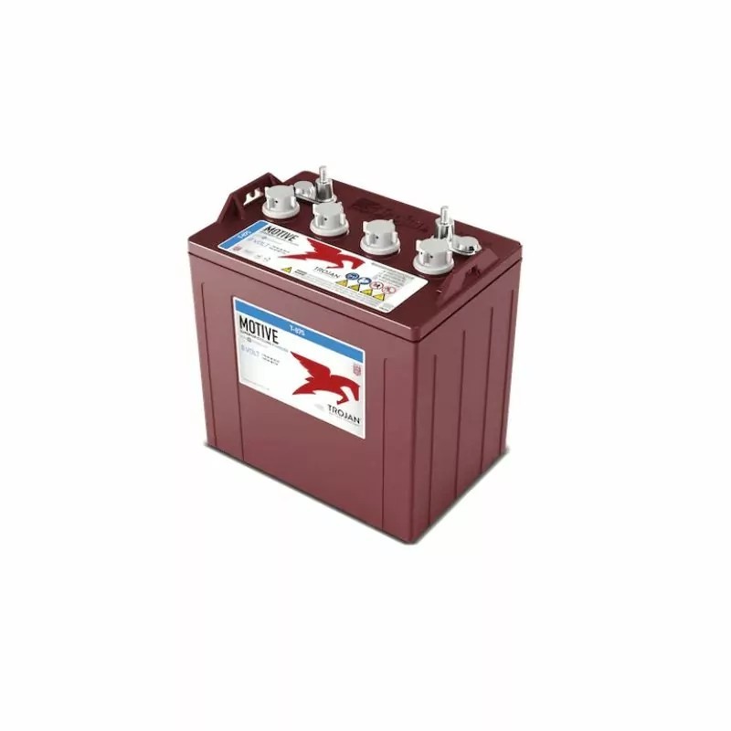 Batteries alimentation 8V, 170Ah, dim. 259x179x283 mm, borne positive a droite, avec entretien, acide/plomb, TROJAN