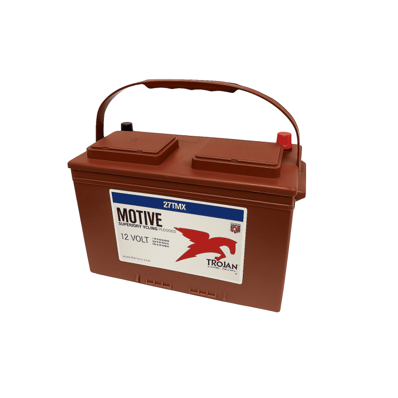 Batteries alimentation 12V, 105Ah, dim. 323x168x235 mm, borne positive a gauche, Standard, acide/plomb, TROJAN