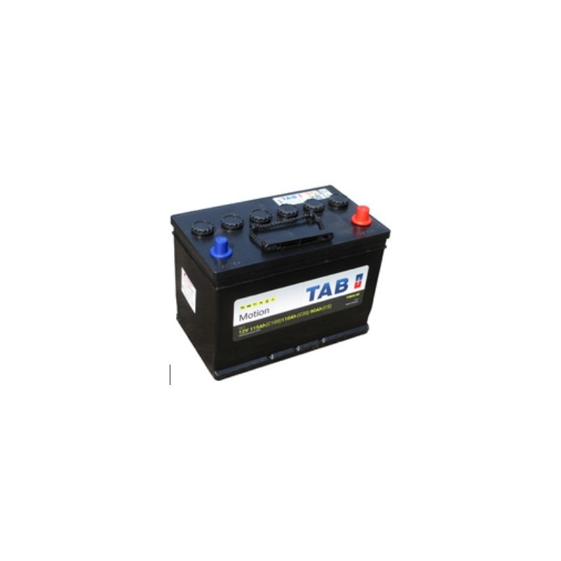 Batteries alimentation 12V, 110Ah, dim. 303x175x228 mm, borne positive a droite, tubulaire, acide/plomb, TAB