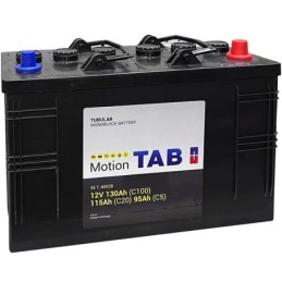 Batteries alimentation 12V, 115Ah, dim. 344x172x234 mm, borne positive a droite, tubulaire, acide/plomb, TAB