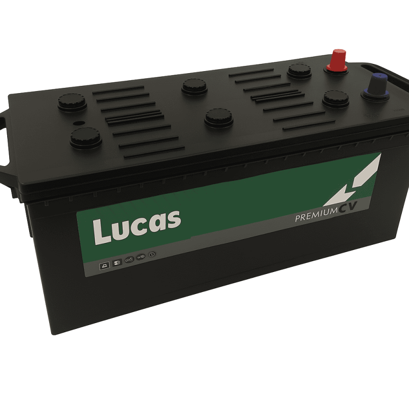 Batteries alimentation 12V, 220Ah, 1300A EN, dim. 514x276x242 mm, borne positive a droite, Standard, acide/plomb, LUCAS
